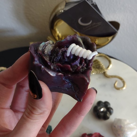 Peony Flower Beeswax Aromatherapy Candle Set w/ Diffuser, Crystals & Potpourri - Picture 9 of 15